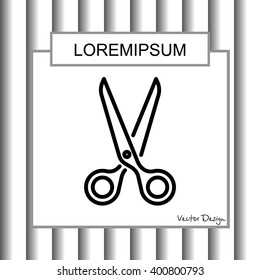 Web line icon. Scissors