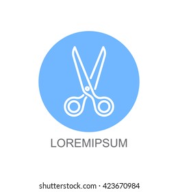 Web line icon. Scissors