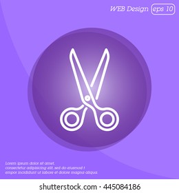 Web line icon. Scissors