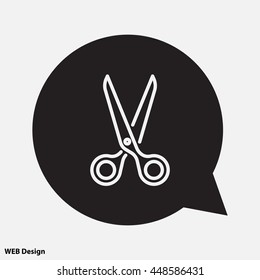 Web line icon. Scissors