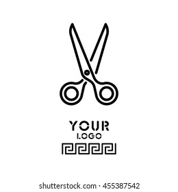Web line icon. Scissors