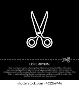 Web line icon. Scissors