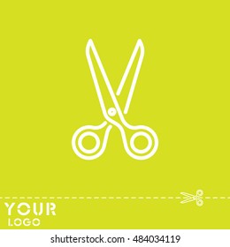 Web line icon. Scissors