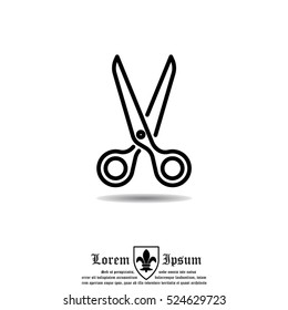 Web line icon. Scissors