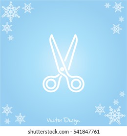 Web line icon. Scissors