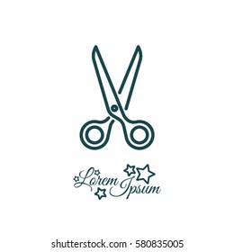 Web line icon. Scissors