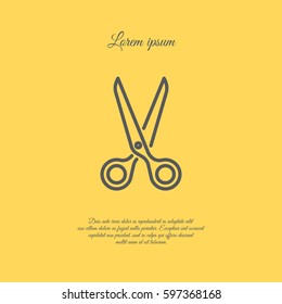 Web line icon. Scissors