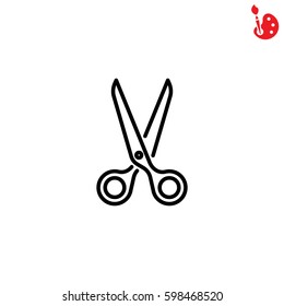 Web line icon. Scissors