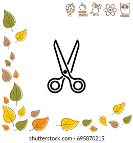 Web line icon. Scissors