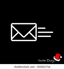 Web line icon. Sending a message
