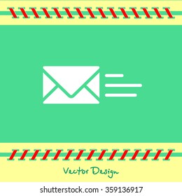 Web line icon. Sending a message