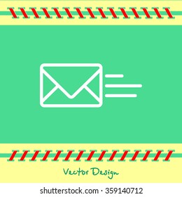Web line icon. Sending a message