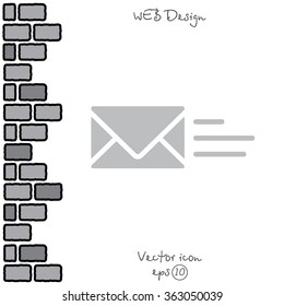 Web line icon. Sending a message