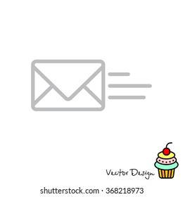 Web line icon. Sending a message