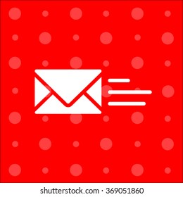 Web line icon. Sending a message