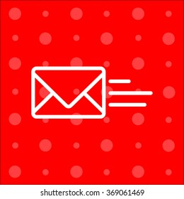Web line icon. Sending a message