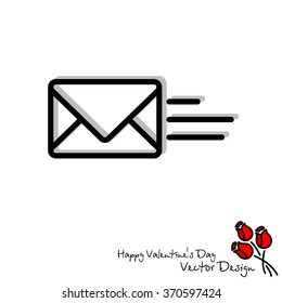 Web line icon. Sending a message