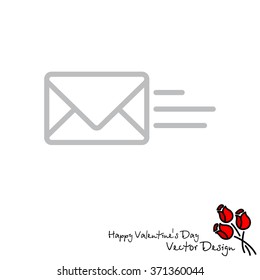 Web line icon. Sending a message