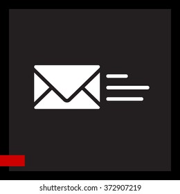 Web line icon. Sending a message