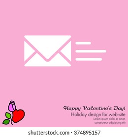 Web line icon. Sending a message