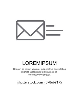 Web line icon. Sending a message