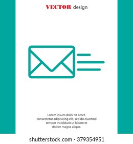 Web line icon. Sending a message