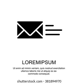Web line icon. Sending a message