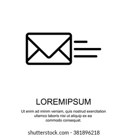 Web line icon. Sending a message