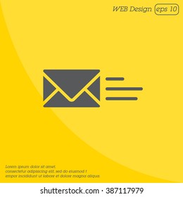 Web line icon. Sending a message