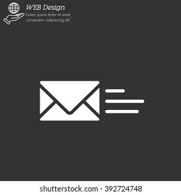 Web line icon. Sending a message
