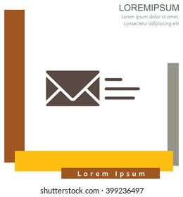 Web line icon. Sending a message