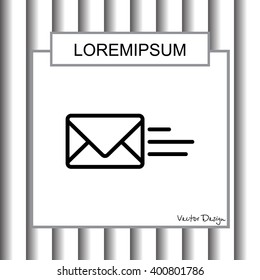 Web line icon. Sending a message
