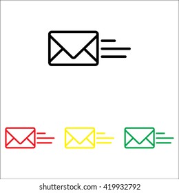 Web line icon. Sending a message