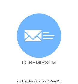 Web line icon. Sending a message