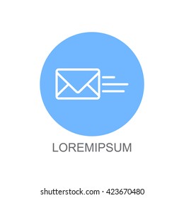 Web line icon. Sending a message