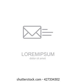 Web line icon. Sending a message