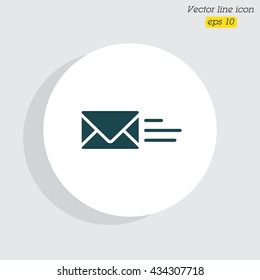 Web line icon. Sending a message