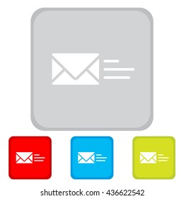 Web line icon. Sending a message