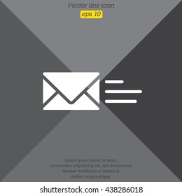 Web line icon. Sending a message