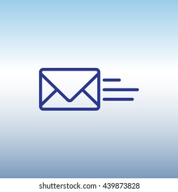 Web line icon. Sending a message