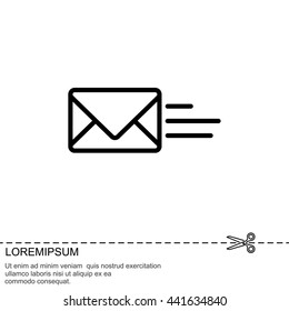 Symbol der Web-Linie. Senden einer Nachricht