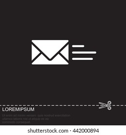 Web line icon. Sending a message