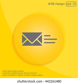 Web line icon. Sending a message