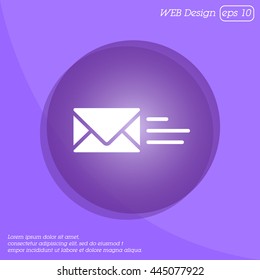 Web line icon. Sending a message