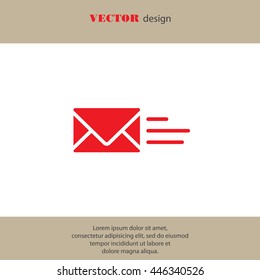 Web line icon. Sending a message