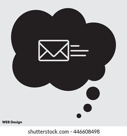 Web line icon. Sending a message