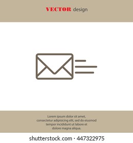 Web line icon. Sending a message