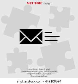 Web line icon. Sending a message