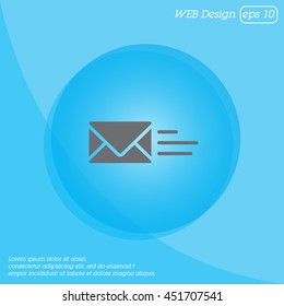 Web line icon. Sending a message