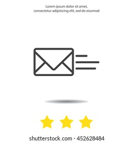 Web line icon. Sending a message
